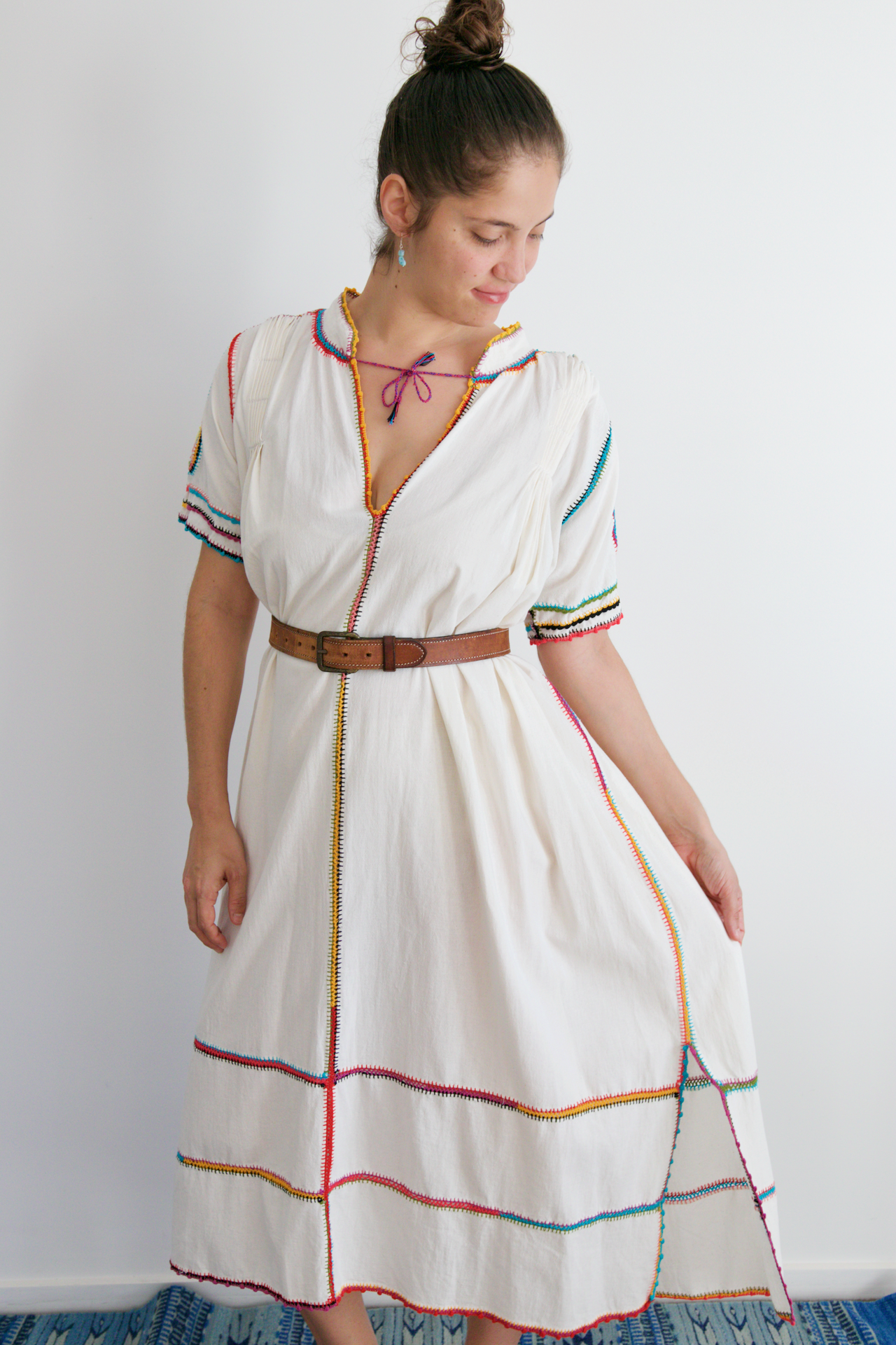 Rio Maxi Dress - Multicolour Crochet 02